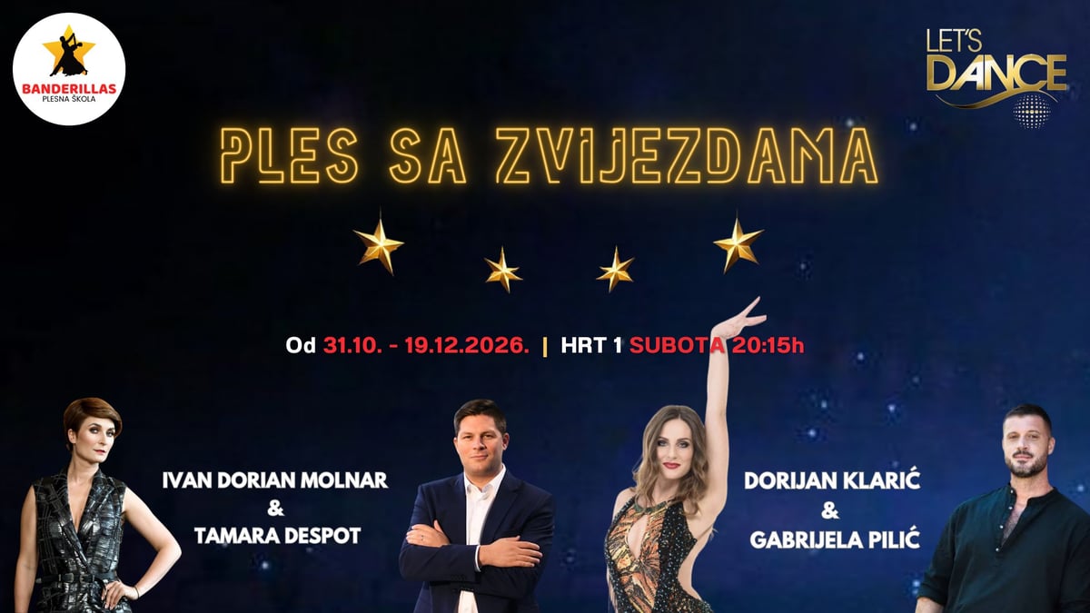 Ples sa zvijezdama 2026. na HRT-u – Lets Dance promo s pet sudaca: Ivan Dorian Molnar, Tamara Despot, Dorijan Klarić i Gabrijela Pilić protiv zvjezdane pozadine